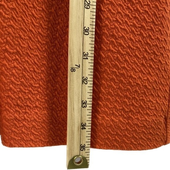 Anthropologie HD In Perris Midi Dress Stretch Size 6 Sleeveless V Neck Orange - Picture 6 of 10